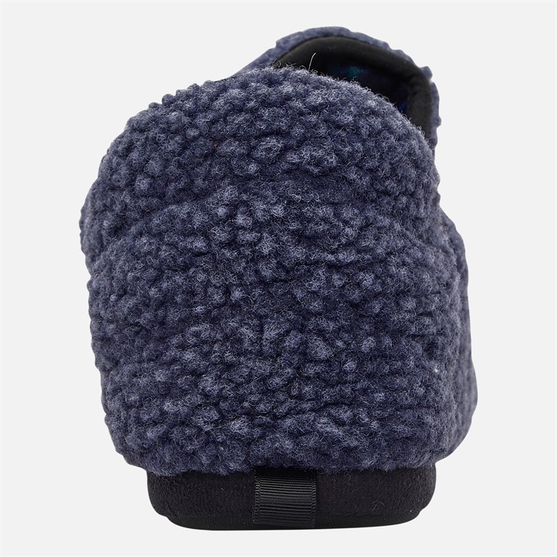 Mens Sherpa Bootee Slippers Blue - Image 3