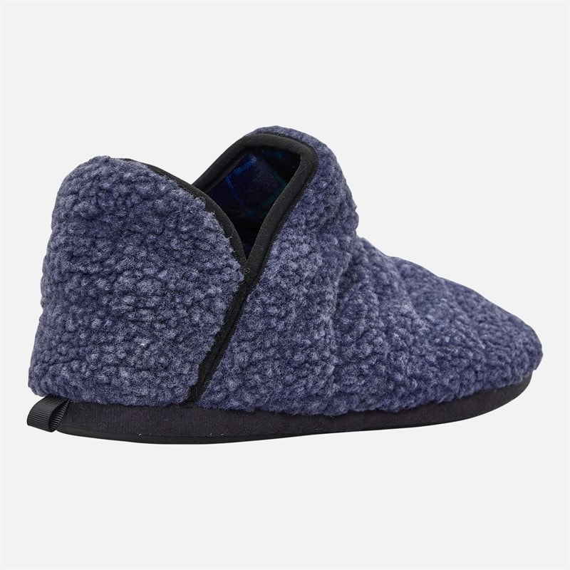 Mens Sherpa Bootee Slippers Blue - Image 5