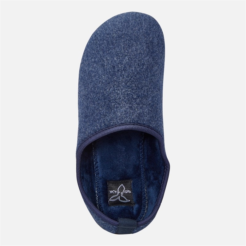 Mens Felt Mule Slippers Multi - Image 4