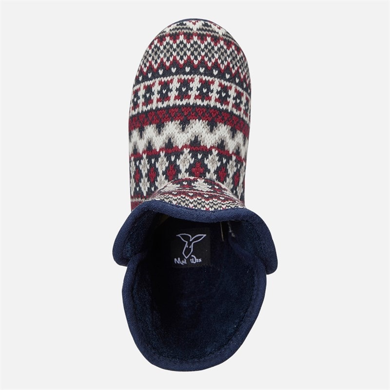 Junior Boys Fairisle Bootee Slippers Multi - Image 4