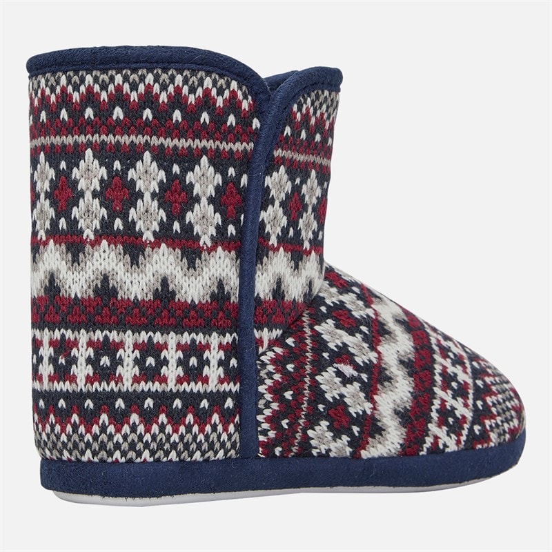 Junior Boys Fairisle Bootee Slippers Multi - Image 5