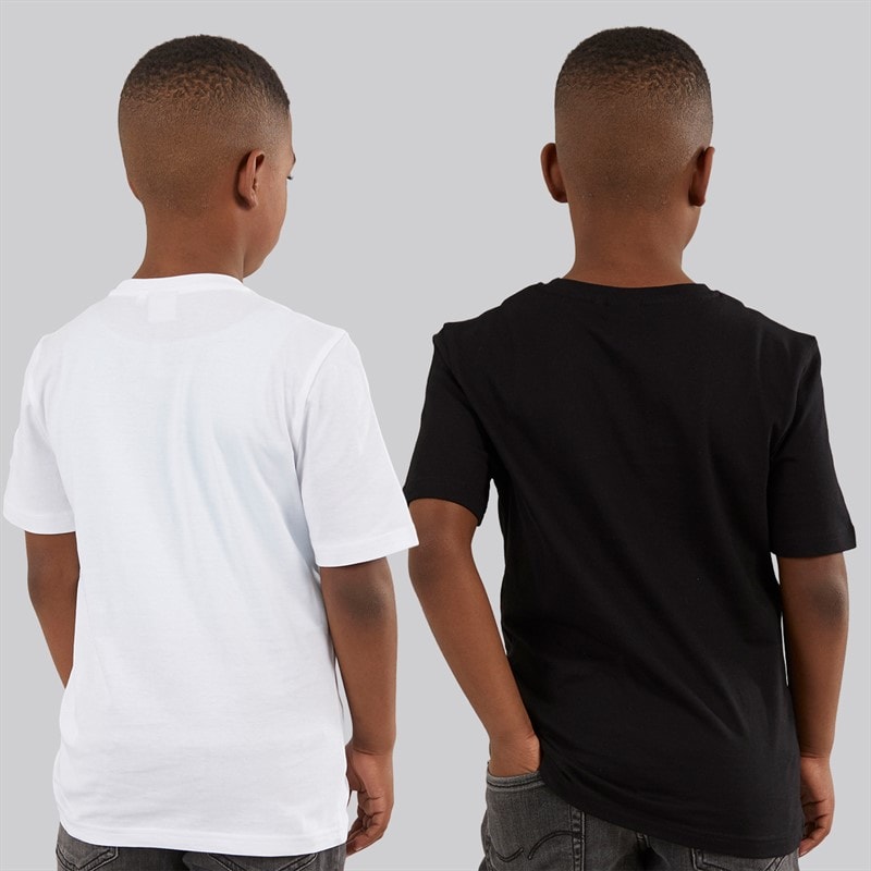 Boys Two Pack T-Shirts Black/White - Image 2