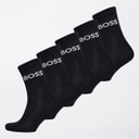 Boys Five Pack Socks Black