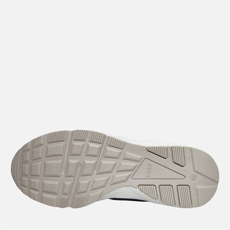 BOSS Junior Boys Logo Elastic Strap Trainers Navy - Image 2