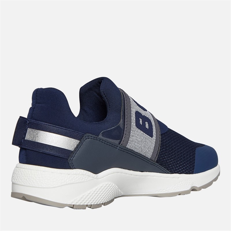 BOSS Junior Boys Logo Elastic Strap Trainers Navy - Image 5