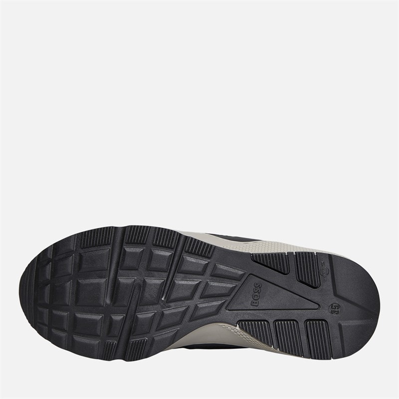 BOSS Junior Boys Logo Elastic Strap Trainers Black - Image 2