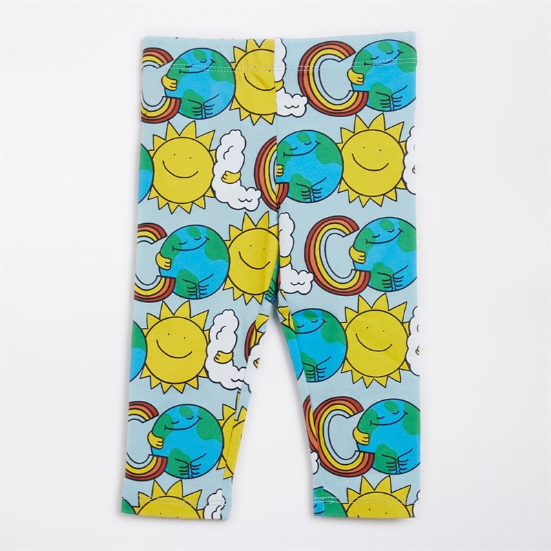 Girls Printed Cool Leggings Celeste/Multicolor - Image 1