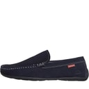 Mens Seaton Leather Driving Moccasins Navy Suede