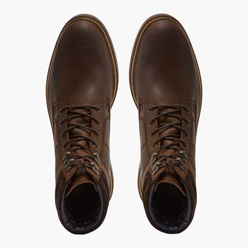 Mens Howshaw Lace Up Boots Dark Brown - Image 4