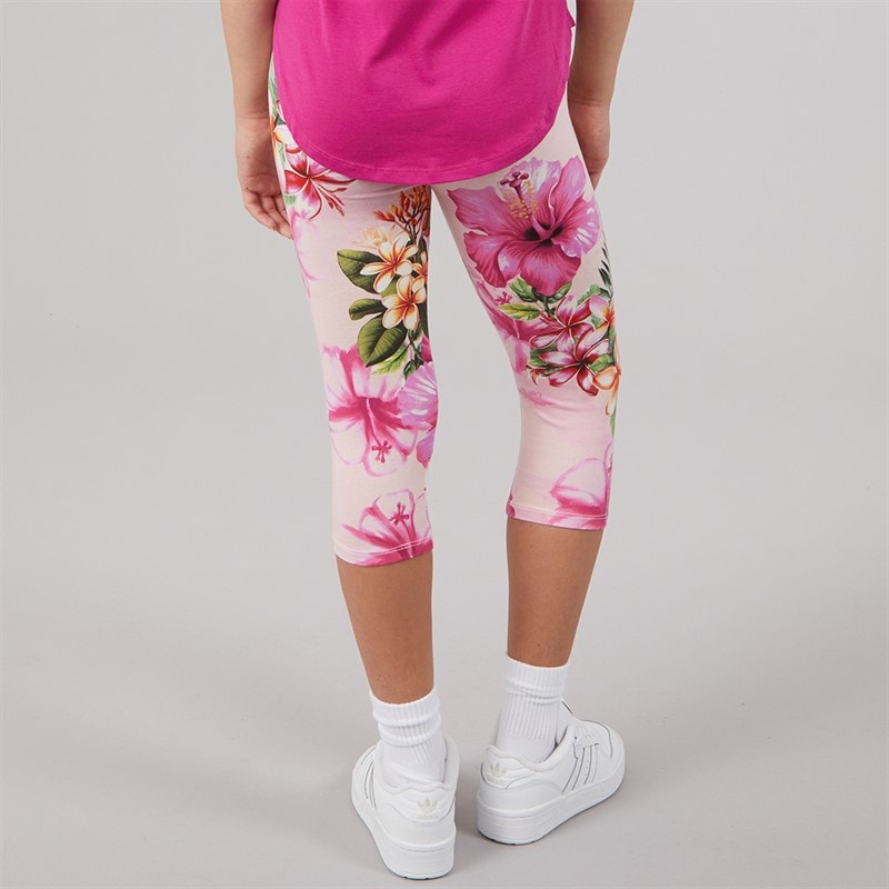 Girls Capri Leggings Hibiscus Oasis - Image 2