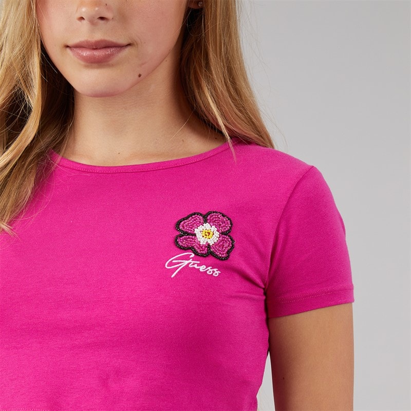 Girls Crop T-Shirt Purple Dragonfruit - Image 3