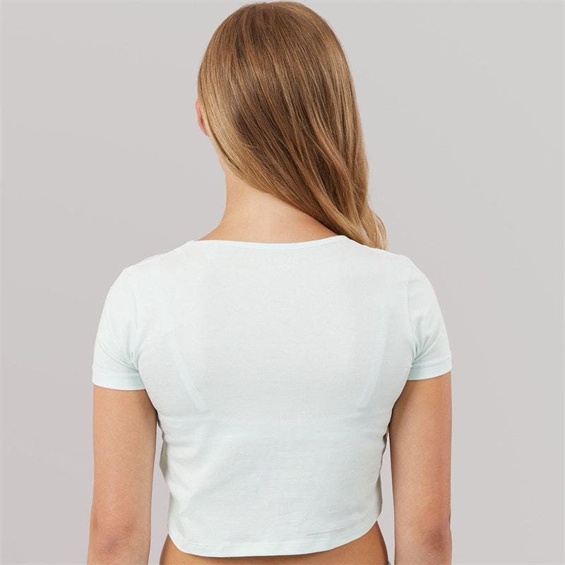 Girls Crop T-Shirt Peaceful Green - Image 2