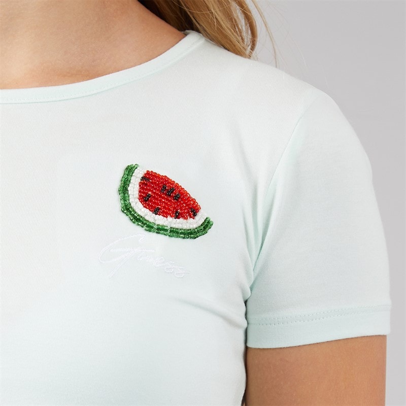 Girls Crop T-Shirt Peaceful Green - Image 5