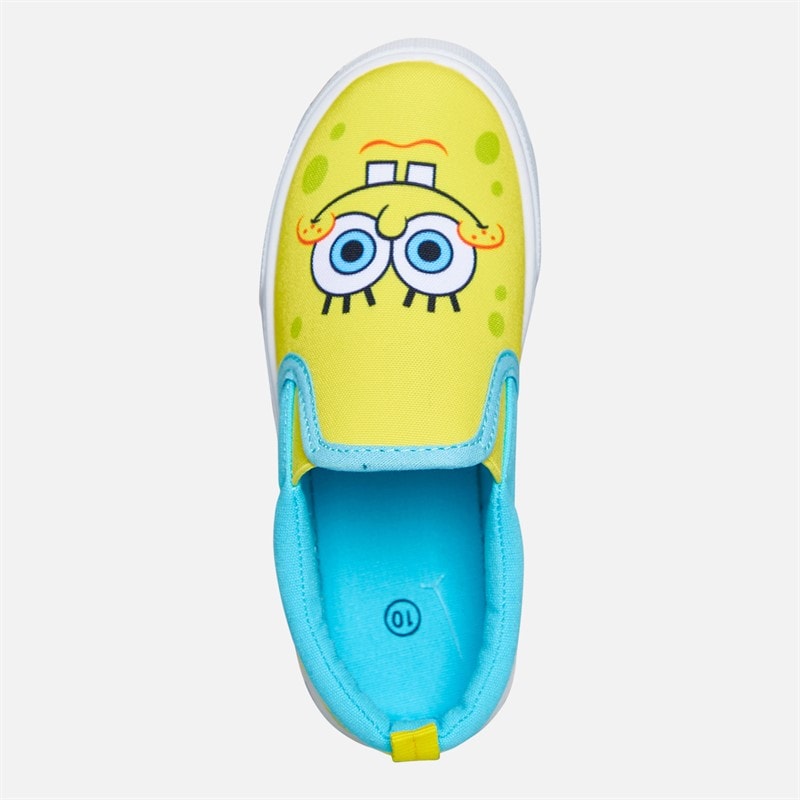 SpongeBob Kids Slip On Canvas Pumps Yellow/Blue - Image 4