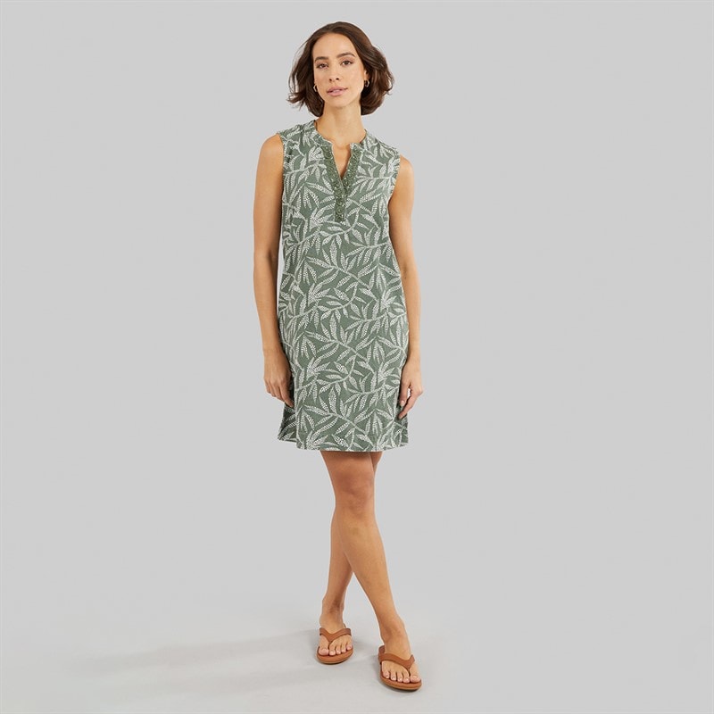 Amara Womens Reya Mersey Dress Thyme - Image 4