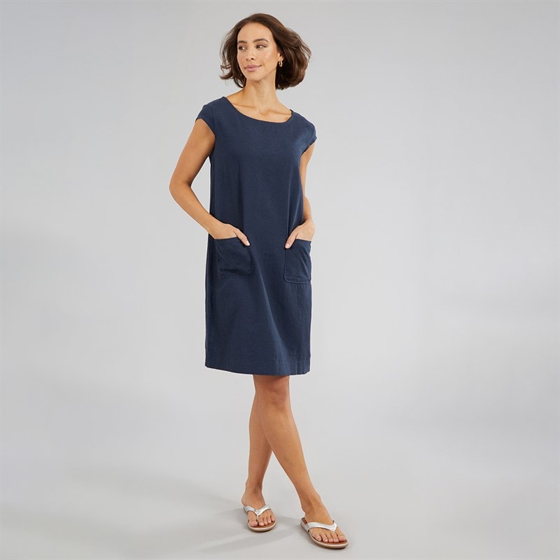 Amara Womens Reya Quanita Dress Navy - Image 3