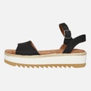 TOMS Womens Naia Ankle Strap Sandals Black
