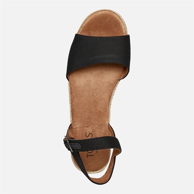 TOMS Womens Naia Ankle Strap Sandals Black - Image 4