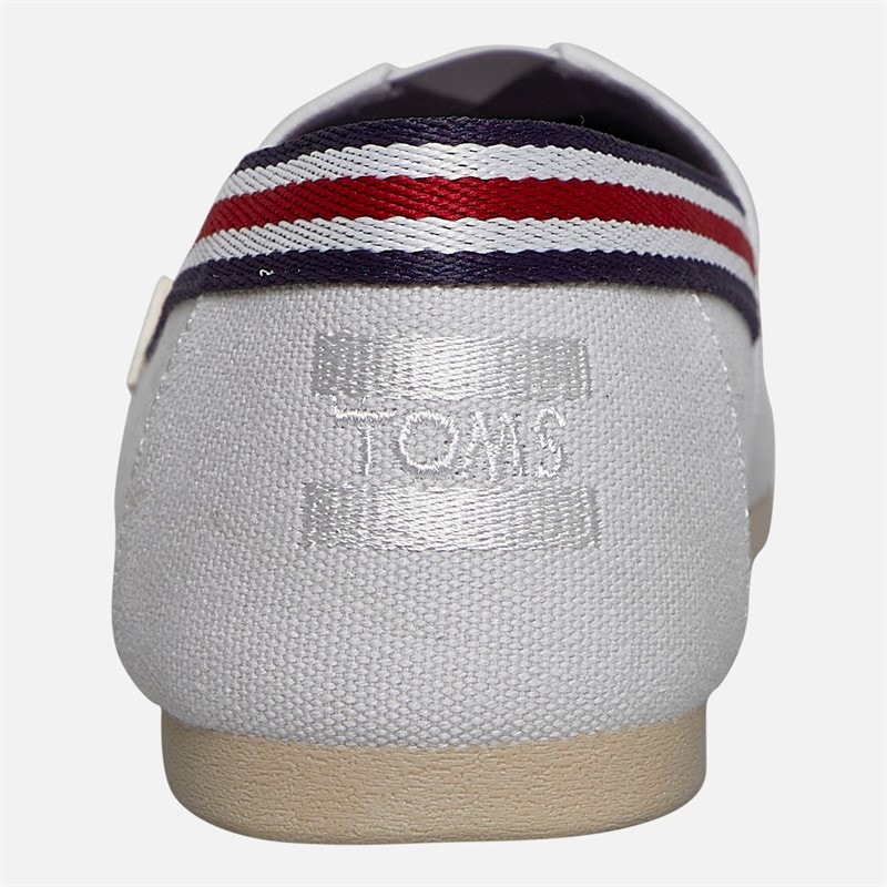TOMS Mens Canvas Alpargata Espadrilles White - Image 3