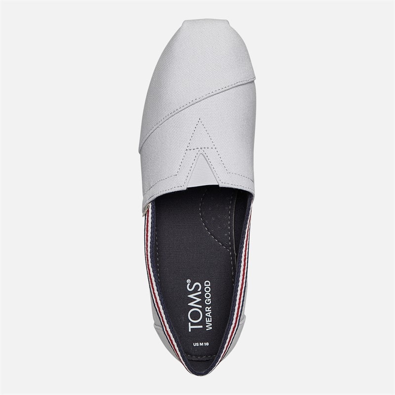 TOMS Mens Canvas Alpargata Espadrilles White - Image 4