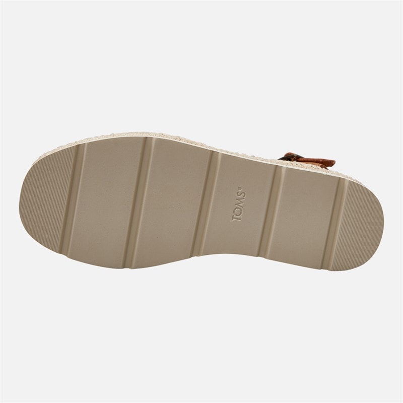 TOMS Womens Ronan Ankle Strap Sandals Tan - Image 2