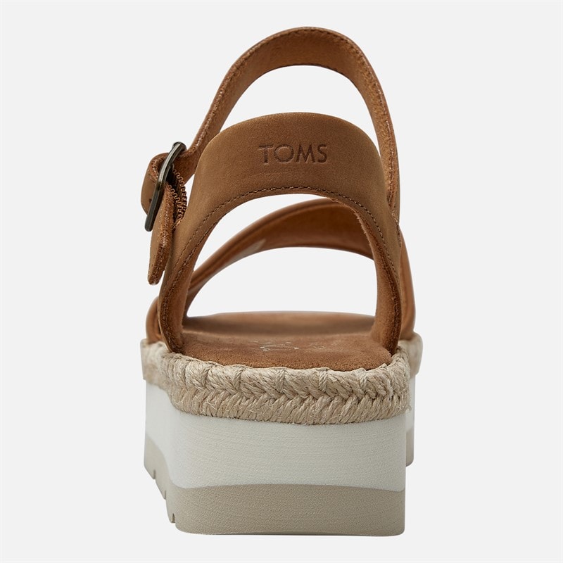 TOMS Womens Ronan Ankle Strap Sandals Tan - Image 3