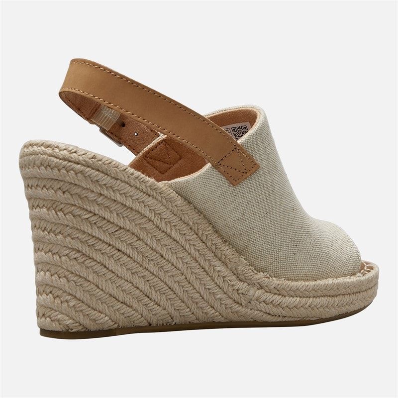 TOMS Womens Monica Ankle Strap Wedge Sandals Natural - Image 5