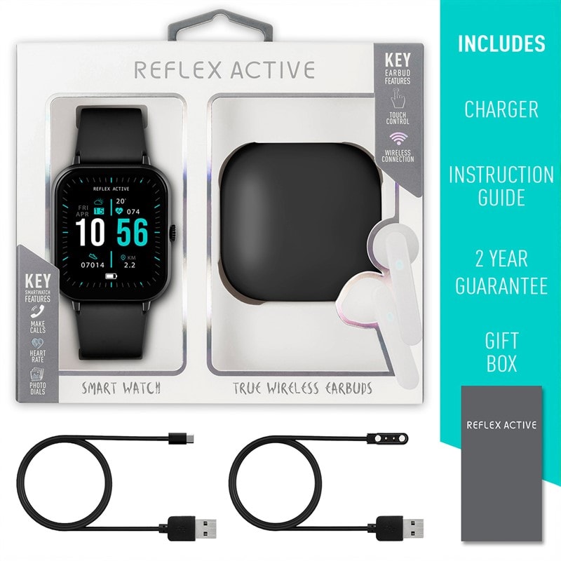 Reflex Active Womens Watch And Earbuds Set Black - Image 5