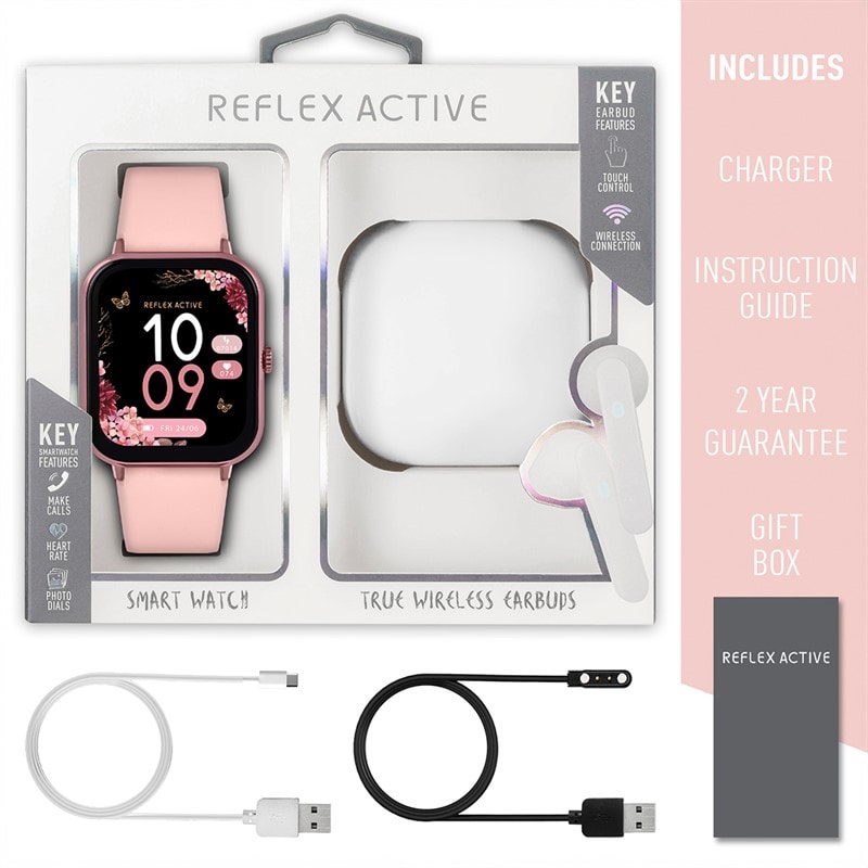 Reflex Active Womens Watch And Earbuds Set Pink - Image 5