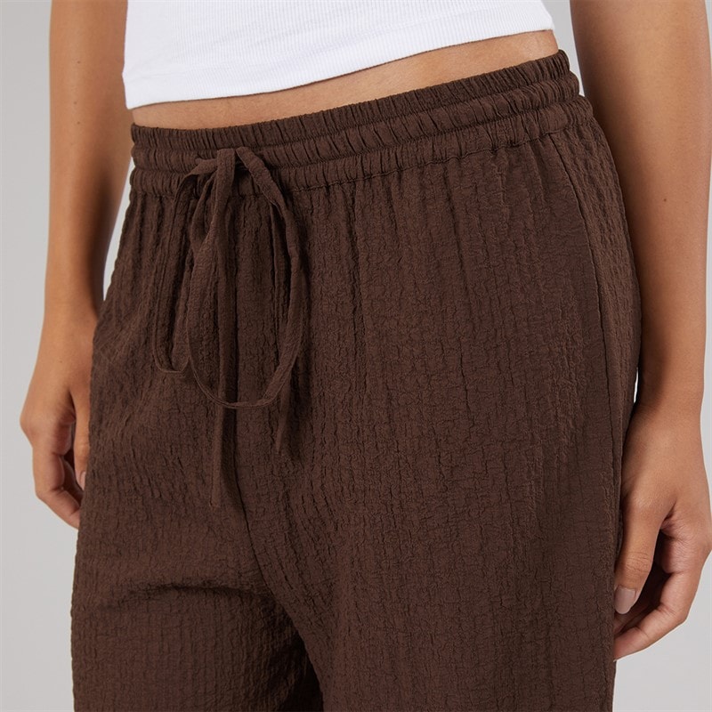 Wednesday's Girl Womens Abbey Tie Waist Trousers Chocolate - Image 5