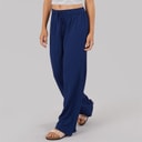 Wednesday's Girl Womens Abbey Tie Waist Trousers Navy