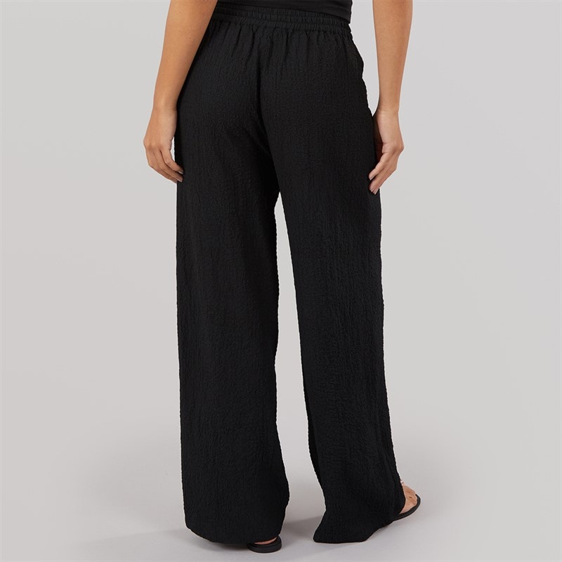 Wednesday's Girl Womens Abbey Tie Waist Trousers Black - Image 3