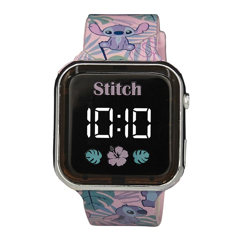 Lilo and Stitch Girls Printed Strap LED Watch Multi - Image 1