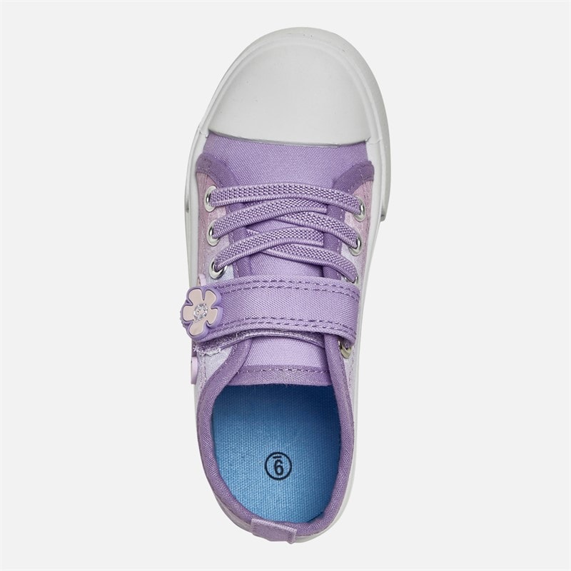 Lilo and Stitch Girls Stitch Canvas Pumps Lilac - Image 4