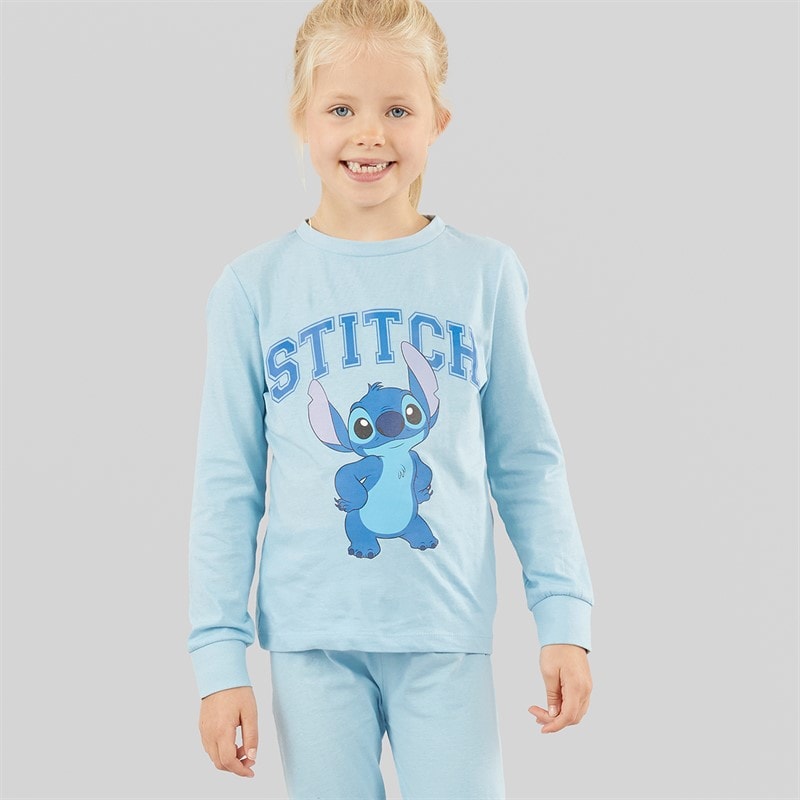 Lilo and Stitch Girls Pyjama Set Blue - Image 3