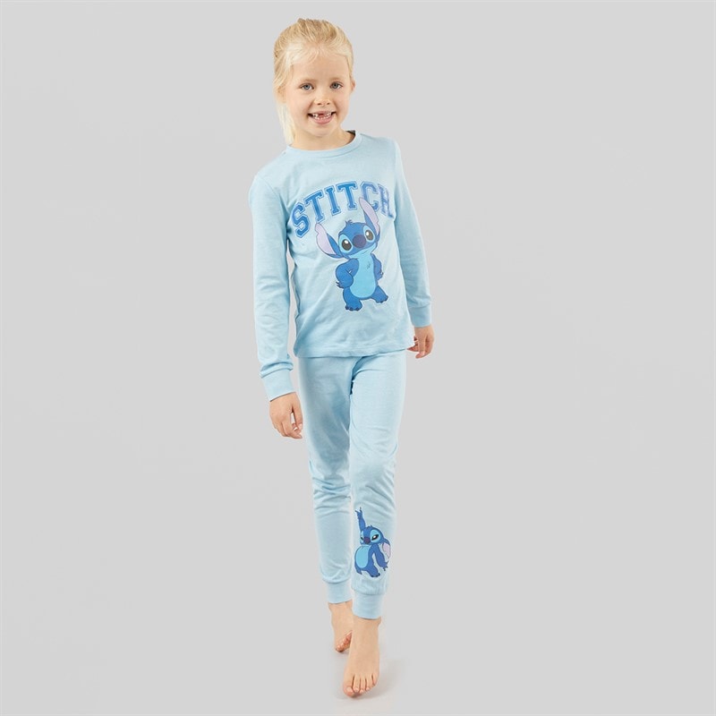 Lilo and Stitch Girls Pyjama Set Blue - Image 4