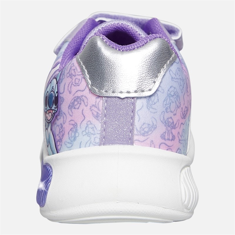 Lilo and Stitch Girls Troon Light Up Trainers Lilac - Image 3