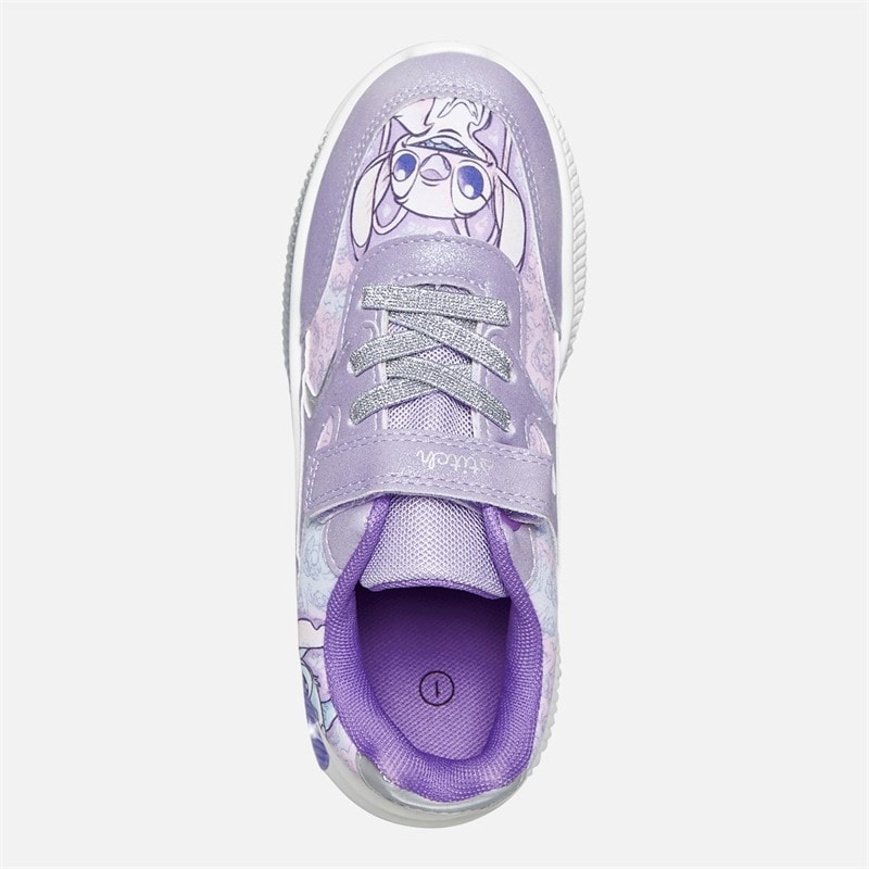 Lilo and Stitch Girls Troon Light Up Trainers Lilac - Image 4