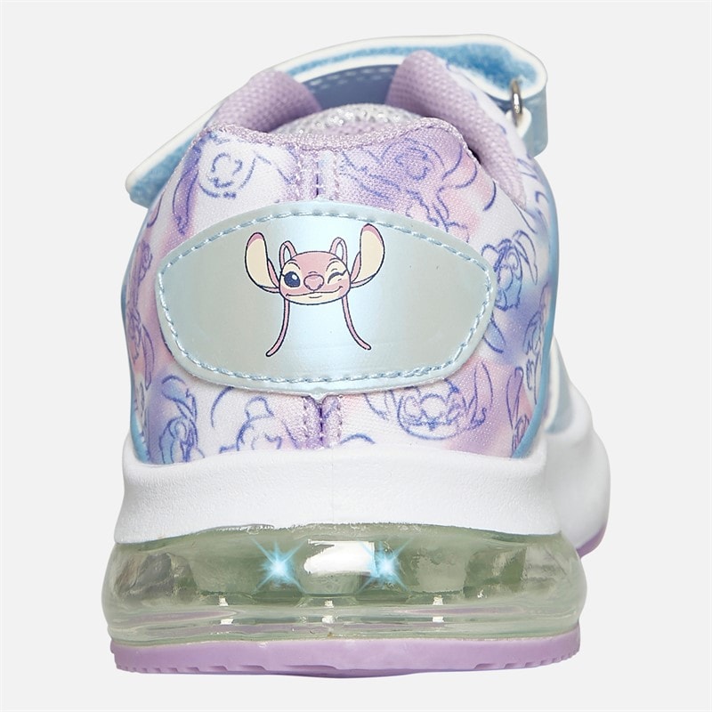Lilo and Stitch Infant Girls Gambia Emboss Light Up Trainers Lilac/Multi - Image 3