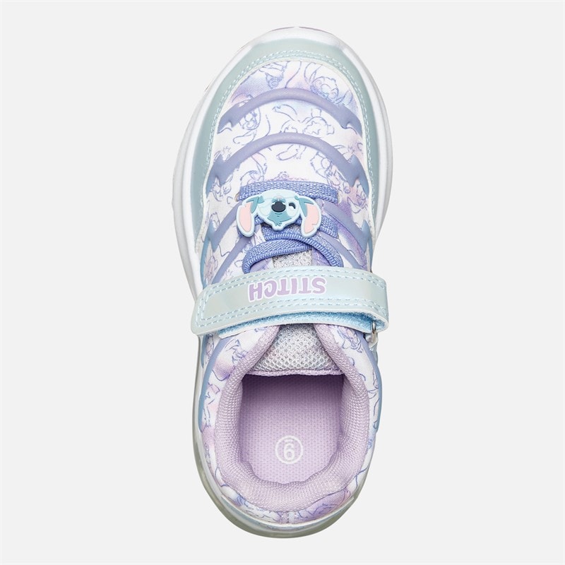 Lilo and Stitch Infant Girls Gambia Emboss Light Up Trainers Lilac/Multi - Image 4