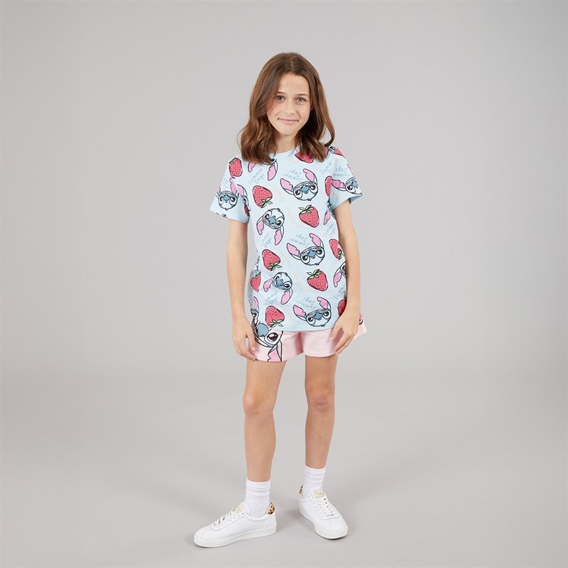 Lilo and Stitch Disney Girls T-Shirt And Shorts Set Blue - Image 4
