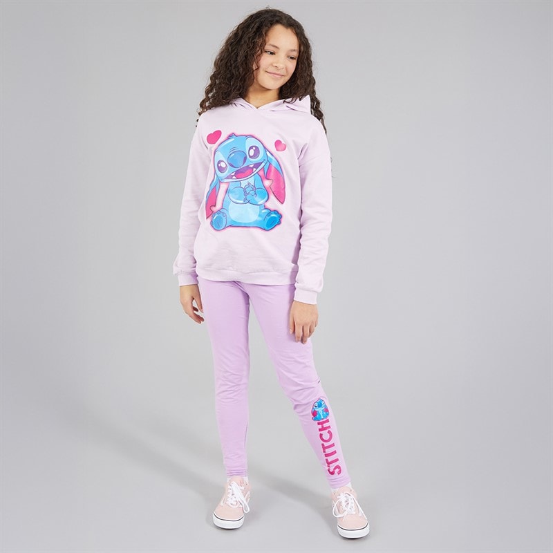 Lilo and Stitch Disney Girls Hoodie And Leggings Set Purple - Image 4