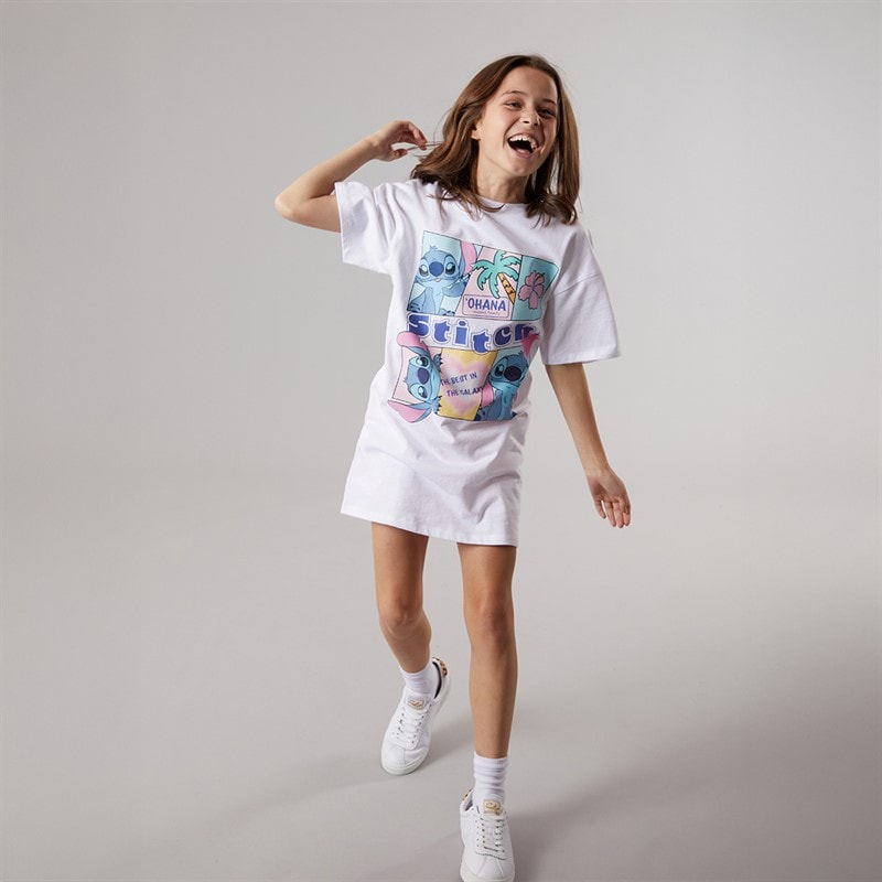 Lilo and Stitch Girls Dress White - Image 3