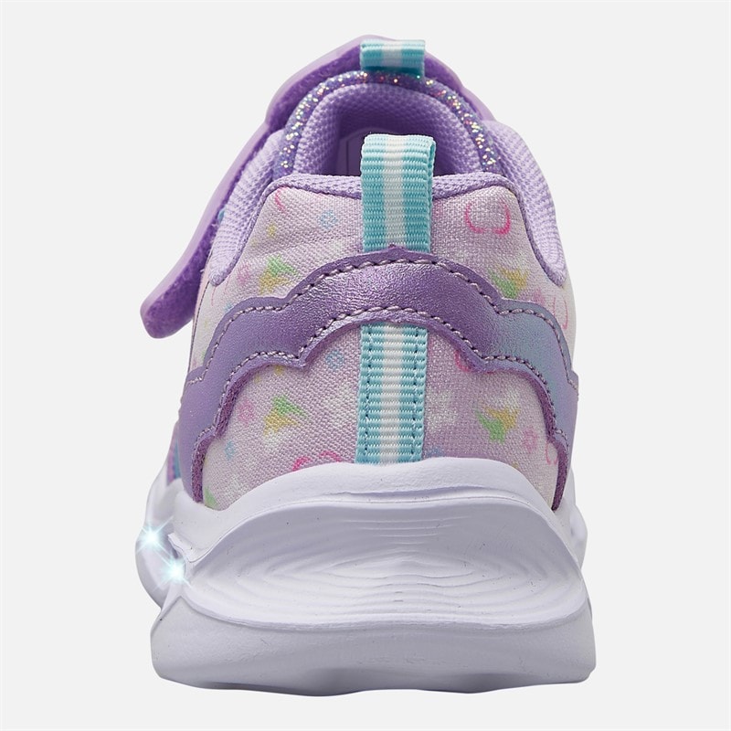 Lilo and Stitch Infant Girls Light Up Trainers Lilac - Image 3