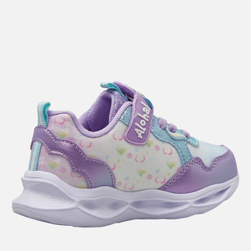 Lilo and Stitch Infant Girls Light Up Trainers Lilac - Image 5