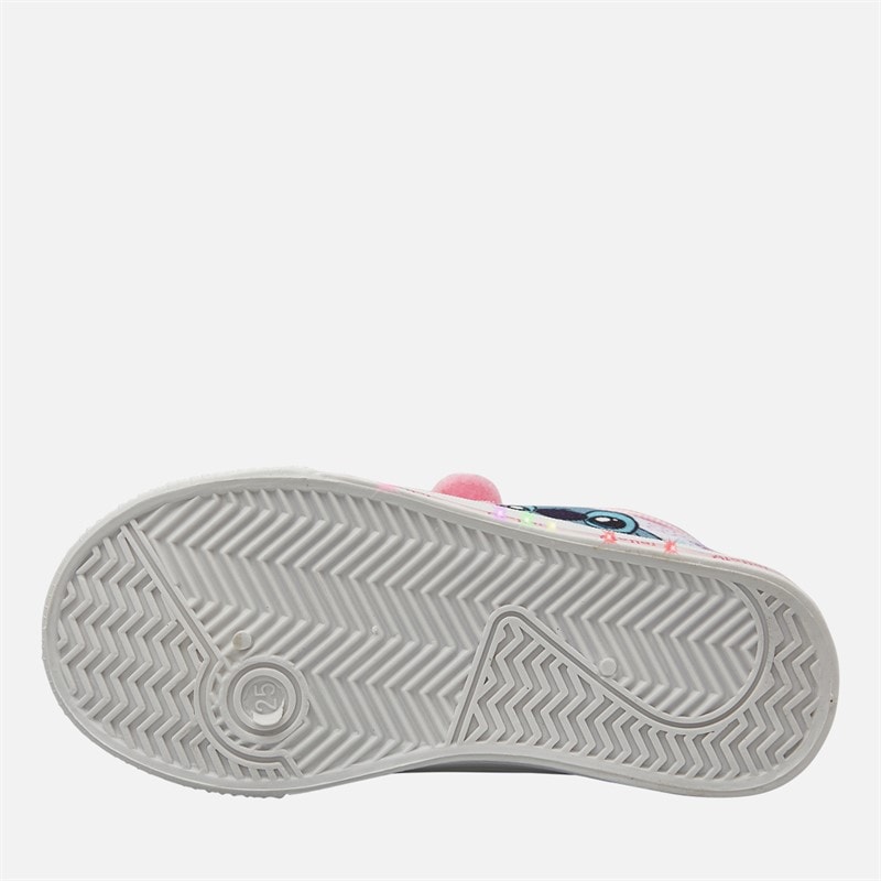 Lilo and Stitch Infant Girls Light Up Canvas Trainers Pink - Image 2