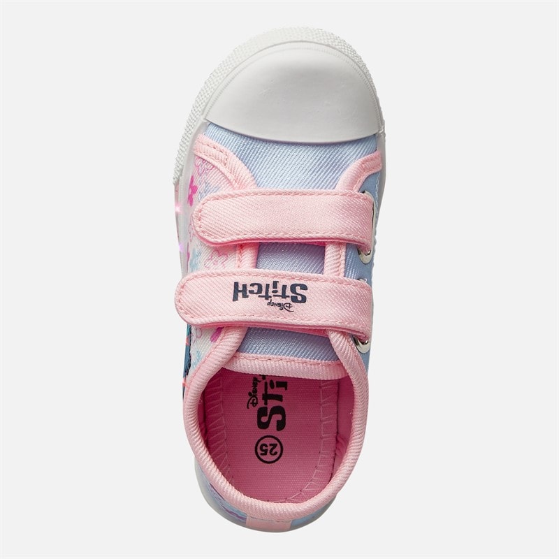 Lilo and Stitch Infant Girls Light Up Canvas Trainers Pink - Image 4