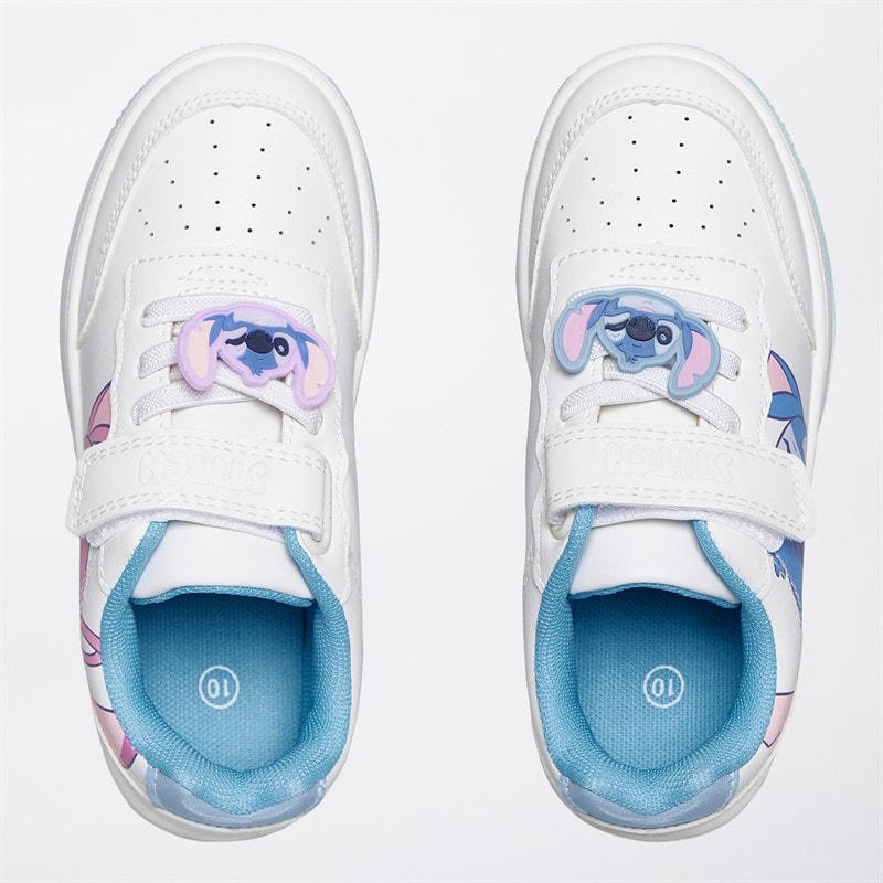 Lilo and Stitch Infant Girls Cupsole Trainers White/Multi - Image 4