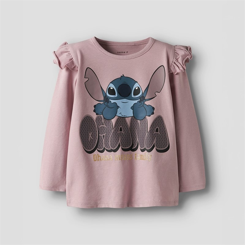 Lilo and Stitch Girls Olga Stitch Long Sleeve T-Shirt Keepsake Lilac - Image 1