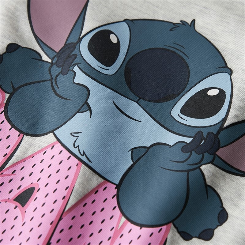 Lilo and Stitch Girls Olga Stitch Long Sleeve T-Shirt Peyote Melange - Image 3